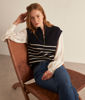 Picture of BARTHELEMY BIS NAVY SLEEVELESS ECOVERO VISCOSE JUMPER